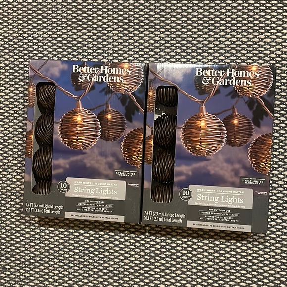 Better Homes And Gardens Rattan String Lights - Picture 1 of 6